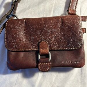 Jack Georges Floral Mini Crossbody Brown